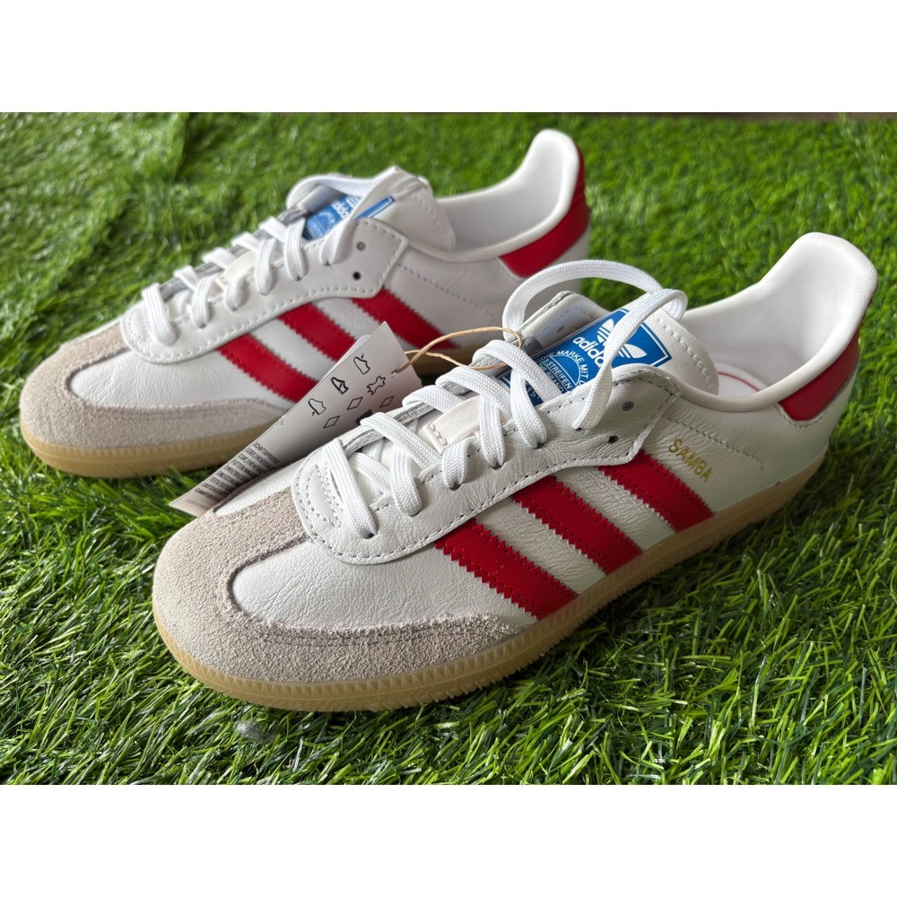 Adidas Samba OG C White Better Scarlet Red Gum JI4465 Kids Size 2.5Y